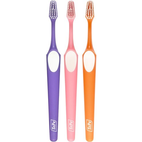 Tepe Supreme Soft Toothbrush 3 броя - Розово / Лилаво / Оранжево
