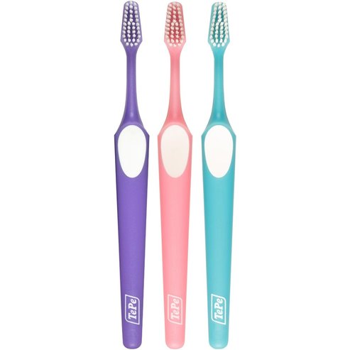 Tepe Supreme Soft Toothbrush 3 бр - Лилаво/ розово / светло синя