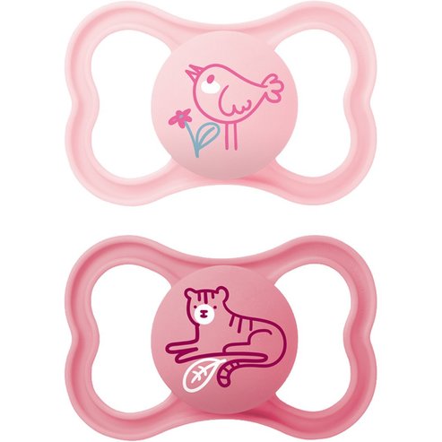 Mam Air Silicone Soother 16m+ 2 бр, Код 275SGc - розово / Фуксия