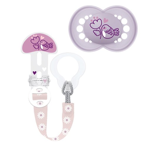 Mam Clip it! & Original Soother Код 319S 1 бр - розово 2