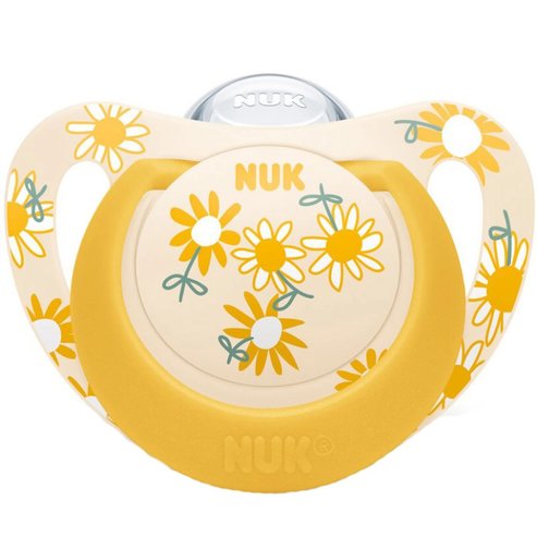 Nuk Star Silicone Soother 18-36m 1 бр - портокал