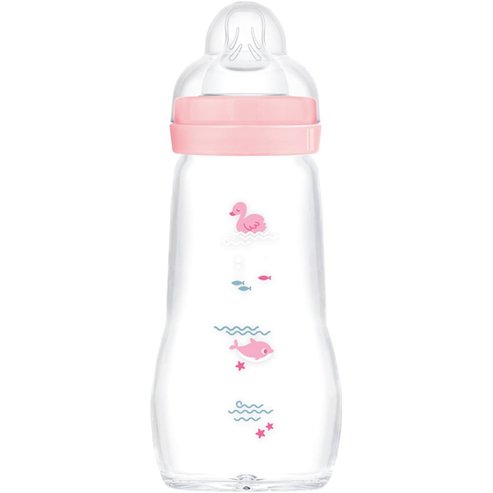 Mam Feel Good Premium Glass Bottle 2m+, Код 375SG, 260ml - розово