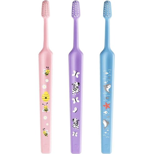 TePe Mini Extra Soft 0-6 Years Toothbrush 3 Τεμάχια - Ροζ / Λιλά / Γαλάζιο