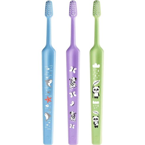 TePe Mini Extra Soft 0-6 Years Toothbrush 3 Τεμάχια - Γαλάζιο / Λιλά / Πράσινο