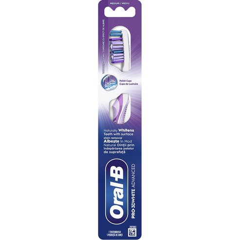 Oral-B Pro 3D White Advanced Medium Toothbrush 1 бр - Лилаво
