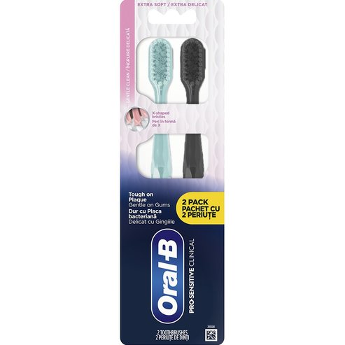 Oral-B Promo Pro Sensitive Clinical Gentle Clean Extra Soft Toothbrush 2 бр - Петрол / Черно
