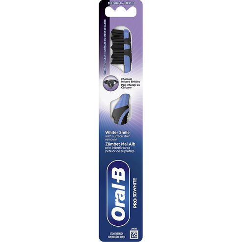 Oral-B Pro 3D White Charcoal Medium Toothbrush 1 бр - Синьо