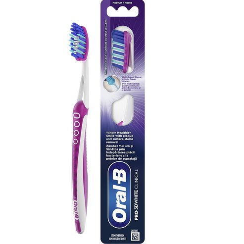 Oral-B Pro 3D White Clinical Medium Toothbrush 1 бр - розово