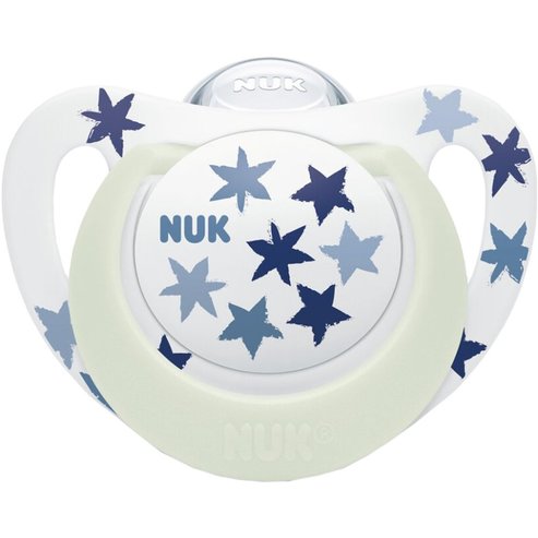 Nuk Star Night Silicone Soother 6-18m 1 бр - Синьо