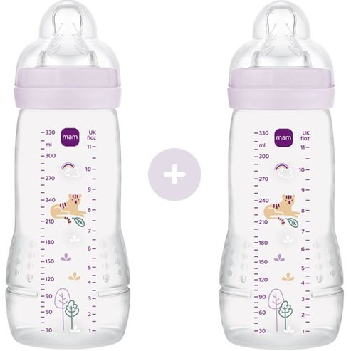 Mam Promo Easy Active Baby Bottle 4m+, Код 365SGc 330ml, 2 бр - Тигър
