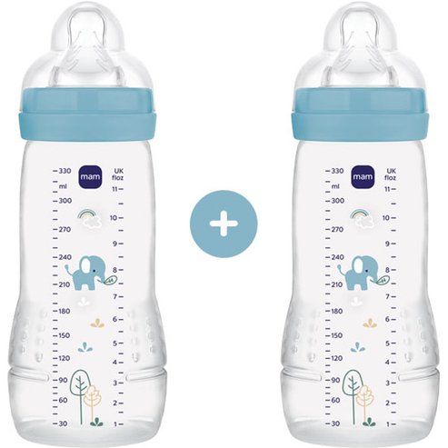 Mam Promo Easy Active Baby Bottle 4m+, Код 365SBc 330ml, 2 бр - Слон