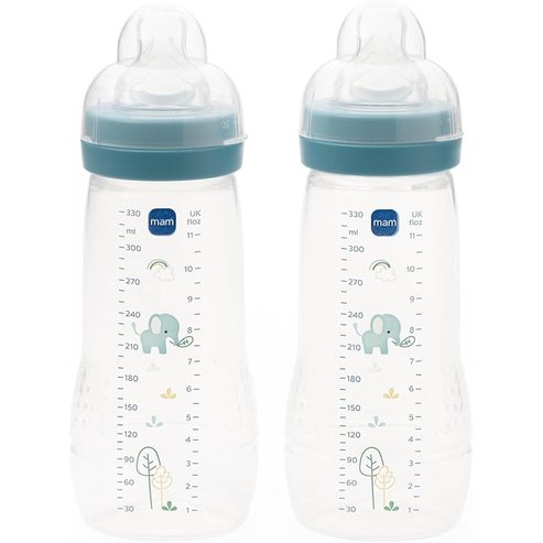 Mam Easy Active Baby Bottle 4m+ Код 365SBc 330ml, 2 бр - Синьо