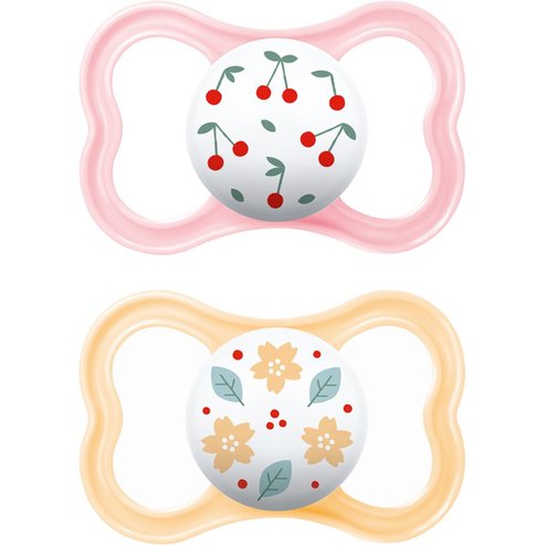 Mam Air Latex Soother 16m+ Код 276L 2 бр - розово / Прасковено