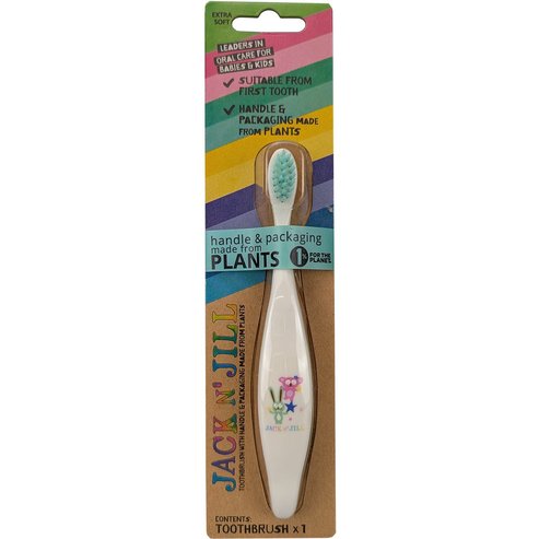 Jack n\' Jill Biodegradable Kids Toothbrush Extra Soft Animal Party 1 брой - Зайче