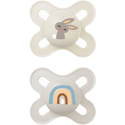 Mam Original Start Silicone Soother 0-2m 2 броя, код 125SGc - Екрю / Сиво