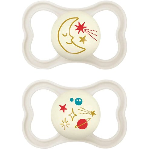 Mam Air Night Silicone Soother 6-16m 2 броя, Код 217SUc - Крем