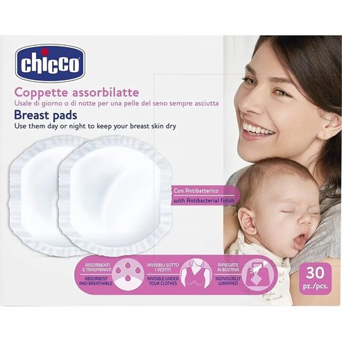 Подарък Chicco Breast Pads with Antibacterial Fabric 30 броя