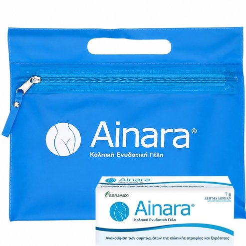Подарък Italfarmaco Ainara Vaginal Hydrating Gel 7g & син несесер 1 брой