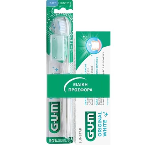 Gum Sunstar Promo Original White Toothpaste 75ml & 561 Soft Toothbrush 1 брой - Бяла