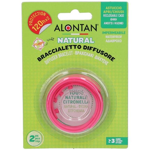 Alontan Natural Braccialetto Diffusore 2 Парчета - Фуксия