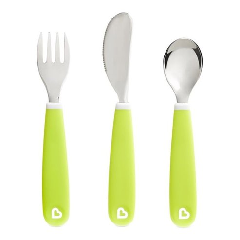 Munchkin Splash Toddler Cutlery Set 18m+, 1 брой - Светлозелен