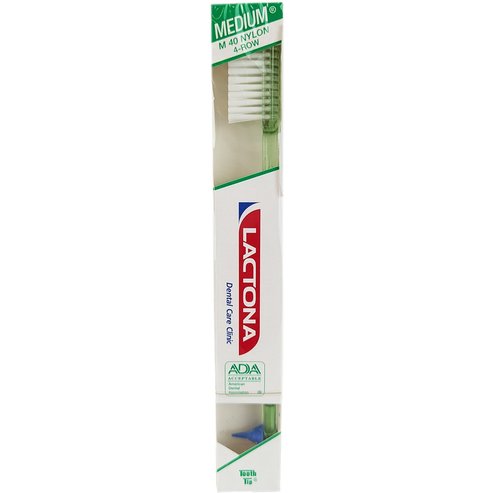 Lactona Natural Medium Nylon Μ40 4 Row Toothbrush 1 Τεμάχιο - Πράσινο