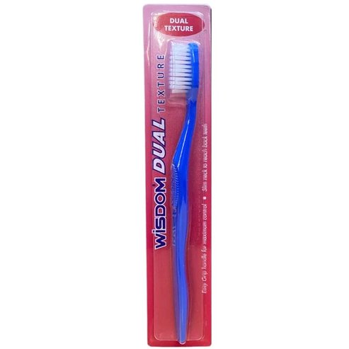 Wisdom Dual Texture Toothbrush 1 брой - Синьо