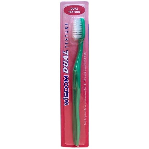 Wisdom Dual Texture Toothbrush 1 брой - Зелено
