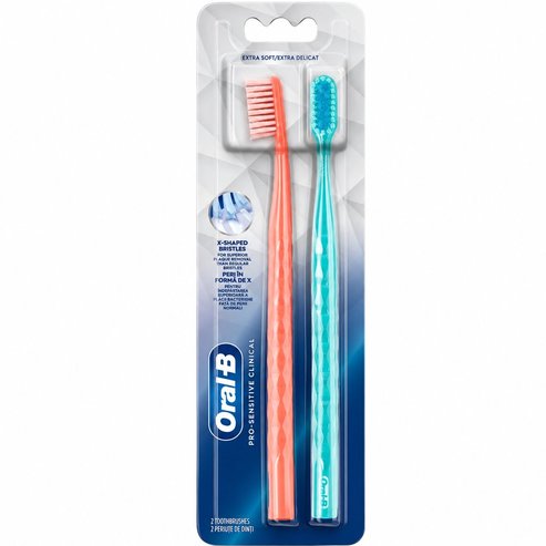 Oral-b Pro-Sensitive Clinical Extra Soft Toothbrush 2 броя - Оранжева / Тюркоазена