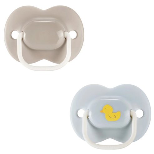 Tommee Tippee Anytime Orthodontic Silicone Soother 6-18m, 2 броя - Сиво / Светлосиньо