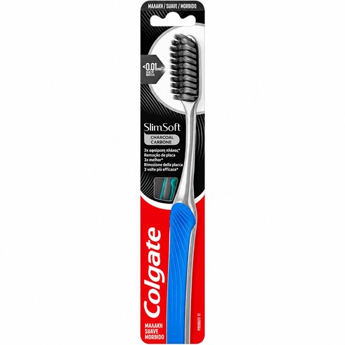 Colgate Slim Soft Charcoal 0.01mm Toothbrush 1 брой - Зелена