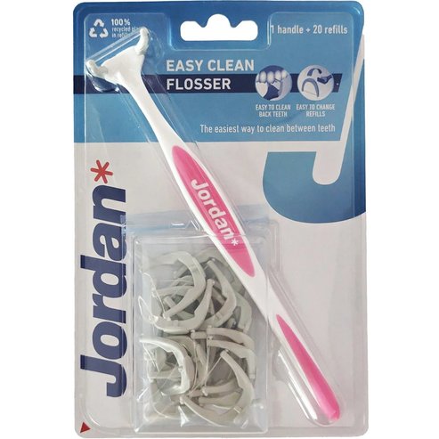 Jordan Easy Clean Flosser 1 брой и пълнители 20 части Код 310054 - Розов