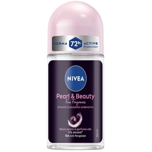 Nivea Pearl & Beauty 48h Anti-Perspirant Roll-On with Black Pearl & Perfume Oils 50ml