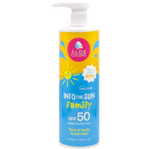 Aloe Colors Promo Into The Sun Family Spf50 Face & Body Sunscreen 450ml