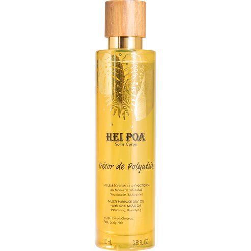 Hei Poa Soins Corps Tresor de Polyuesie Multi - Purpose Dry Oil with Tahiti Monoi Oil 100ml