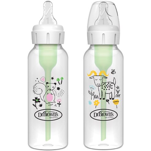 Dr. Brown’s Promo Anti-colic Options+ Spit-up, Burping & Gas 0m+ Код SB82042, 500ml (2x250ml) - Goat/Squirrel