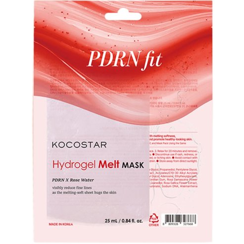 Kocostar Pdrn Fit & Rose Water Hydrogel Melt Mask Хидратираща Маска за Лице за Видимо Намаляване на Фините Линии 25ml