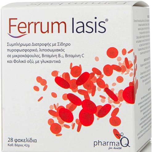 PharmaQ Ferrum Iasis Добавка за хранене с желязо, 28 сашета