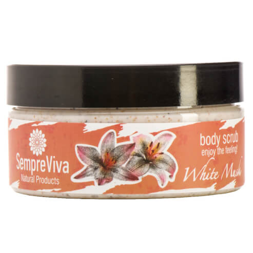 SempreViva Body Scrub White Musk Скраб за тяло с аромат на бял мускус 200g
