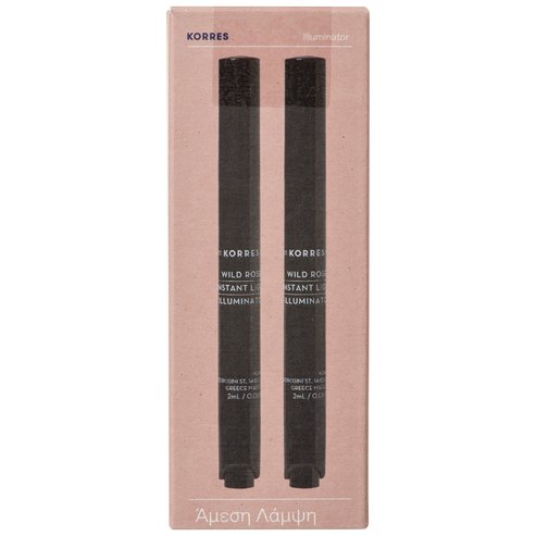 Korres Promo Wild Rose Instant Light Illuminator Concealer 2x2 ml 1 + 1 Gift, Flash Concealer за незабавна яркост на зона C