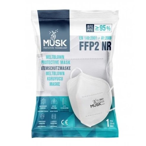Musk Meltblown Protective Mask FFP2 NR White 1 парче