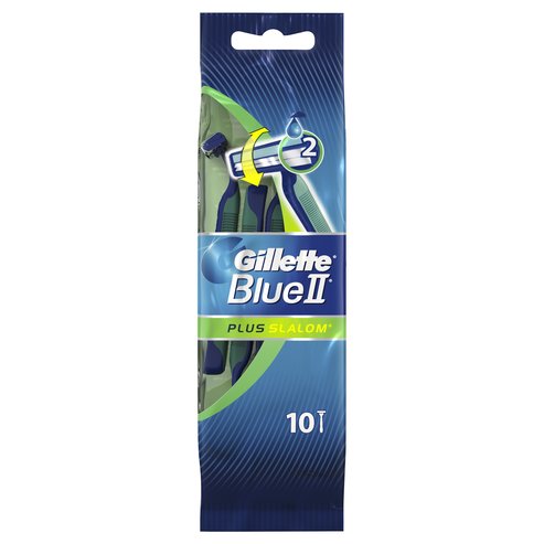 Gillette Blue II Plus Slalom Мъжки самобръсначки за еднократна употреба 10 броя