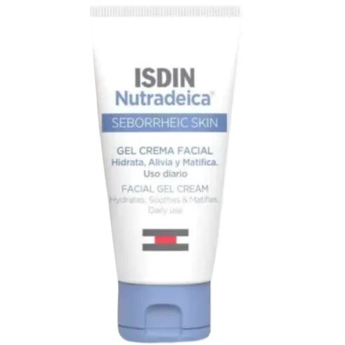 Isdin Seborrheic Skin Hydrates, Soothes & Mattifes Facial Gel Cream хидратиращ крем за лице при себореен дерматит, който помага за успокояване на кожата 50ml