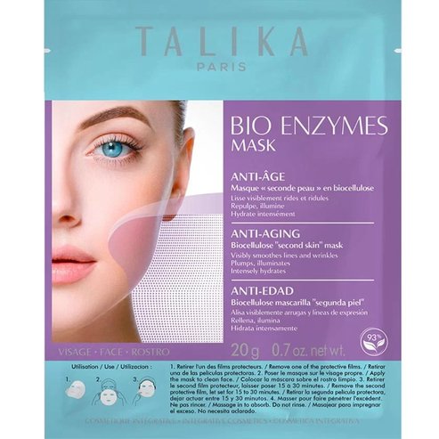 Talika Bio Enzymes Anti-Aging Mask Мощна биоактивна маска за лице против стареене, базирана на нанофибри за хидратация и подмладяване 20g