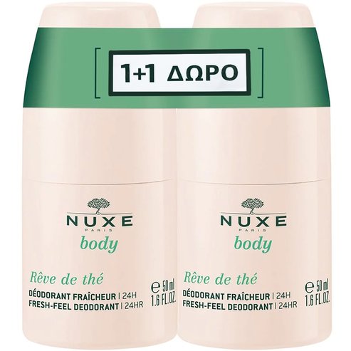 Nuxe Promo Body Reve de The 24h Fresh Feel Deodorant 2x50ml 1+1 Подарък