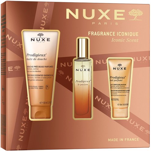 Nuxe Promo Prodigieux Le Parfum Eau De Parfum 30ml & Precious Scented Shower Oil 100ml & Scented Body Lotion 30ml