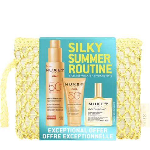 Nuxe Promo Delicious Sun High Protection Face & Body Spray Spf50, 150ml & Sun Face Cream Spf50+, 50ml & Huile Prodigieuse Oil 50ml & Подарък несесер 1 брой