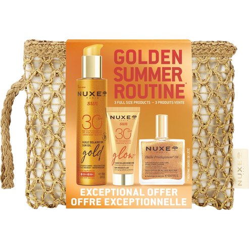 Nuxe Promo Sun Oil Spf30 Gold 150ml & Sun Glow Spf30 Sun-Kissed Fluid 40ml & Huile Prodigieuse Or Dry Oil 50ml & Подарък несесер 1 брой