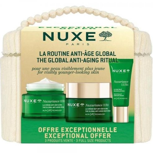 Nuxe Promo Nuxuriance Ultra The Global Anti-Aging Cream 50ml & Night Cream 50ml & The Eye & Lip Contour Cream 15ml & Подарък несесер 1 брой