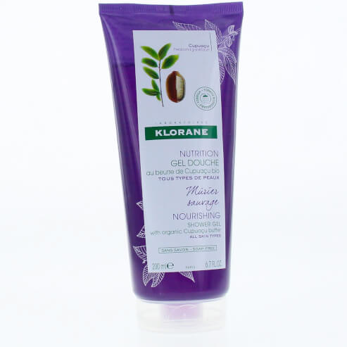 Klorane Nourishing Shower Gel with Organic Cupuacu Butter & Wild Blackberry Bush Нежен душ гел с аромат на дива къпина 200ml